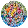 Fish-Family_16-inch-dia_Circular_Acrylic_Modern-Tribal-Art