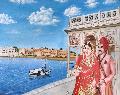 Lake View - Rajasthani  Oil painting on Canvas 