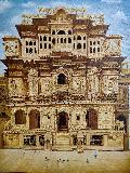 Nathmal Ki Haveli - Rajasthani Oil Painting by Anita Raj 