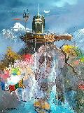 Shiva Lingaa 20'' x 30'' Acrylic on Canvas