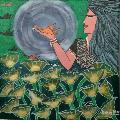 Womaniya sires 2 15×15 Woman Painting Acrylic on stretched canvas