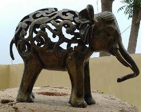 Elephant Sculptures Made by Aluminum