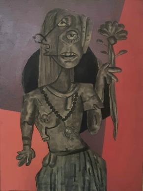 Laxmi, 24×36inch, Mix Media On Canvas