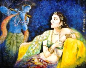 Lord Krishna-II 24''X18''  Acrylic on Canvas